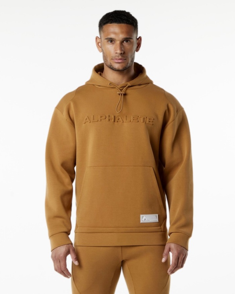 Hanorac Cu Gluga Barbati Alphalete ELMTS Kaki | 985261-TQN