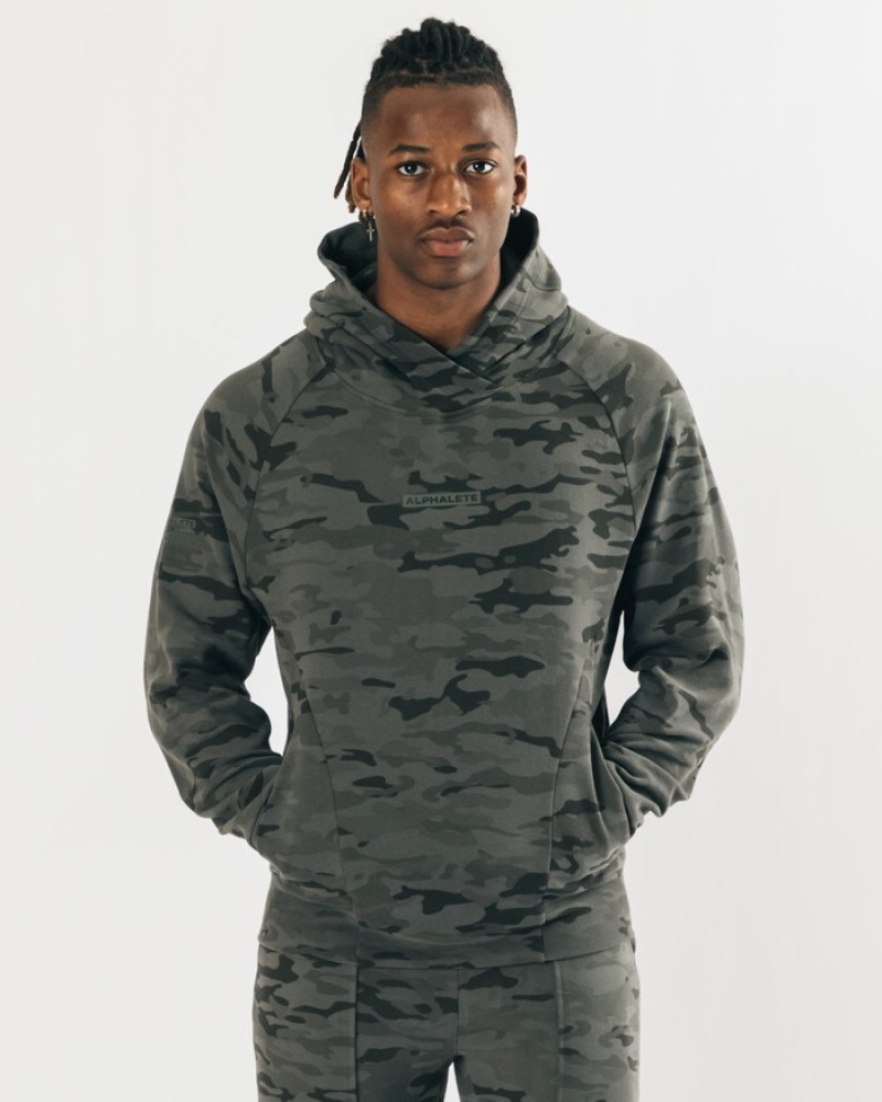 Hanorac Cu Gluga Barbati Alphalete Identity Pro Camuflaj | 764258-SVK