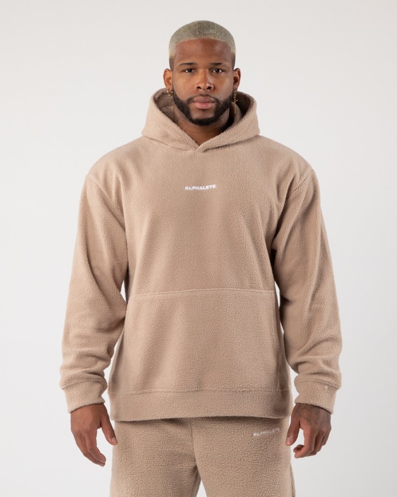 Hanorac Cu Gluga Barbati Alphalete King Bej | 618392-HZE