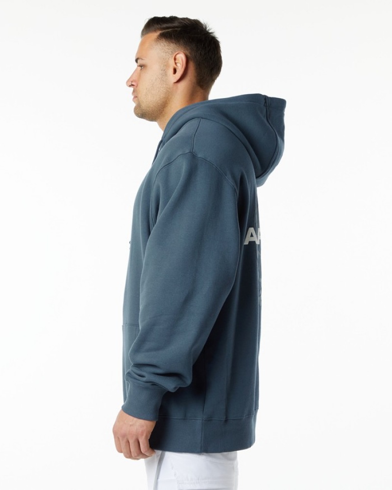 Hanorac Cu Gluga Barbati Alphalete Unity Albastri | 628403-MBU