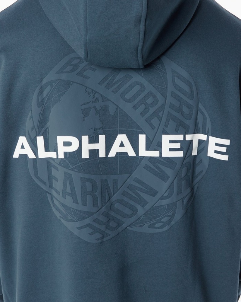 Hanorac Cu Gluga Barbati Alphalete Unity Albastri | 628403-MBU