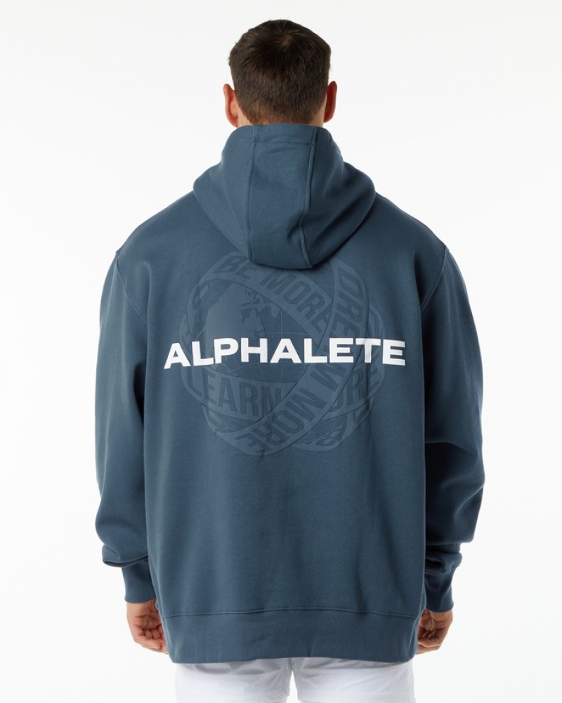 Hanorac Cu Gluga Barbati Alphalete Unity Albastri | 628403-MBU