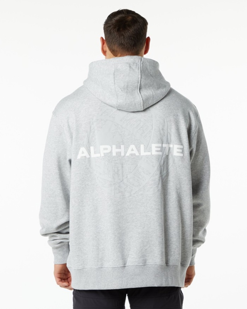 Hanorac Cu Gluga Barbati Alphalete Unity Gri | 053942-YFB