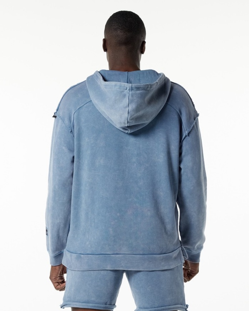 Hanorac Cu Gluga Barbati Alphalete Very Terry Albastri | 670925-ZND