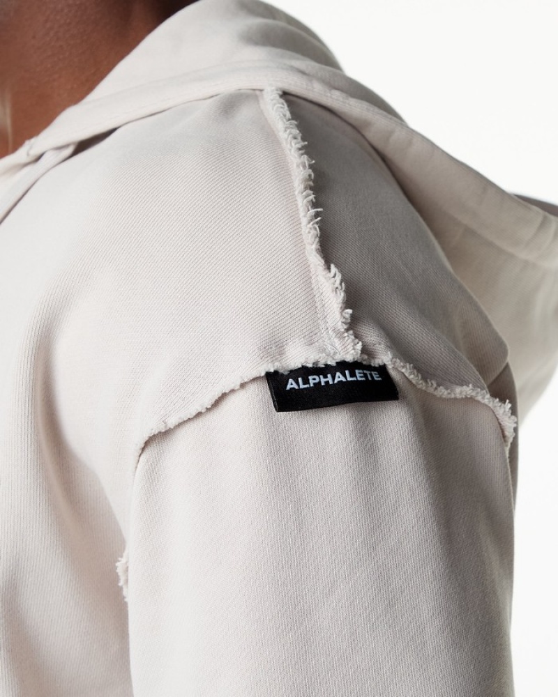Hanorac Cu Gluga Barbati Alphalete Very Terry Albi | 356972-HAN