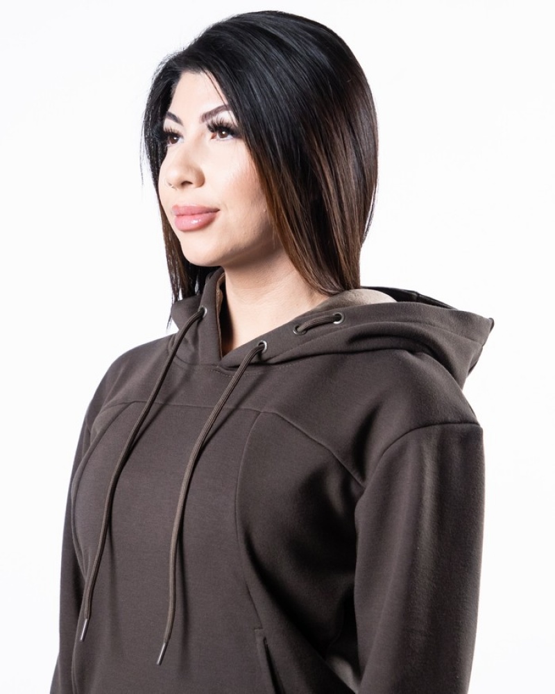 Hanorac Cu Gluga Dama Alphalete Monarch Maro Inchis | 763894-AWO