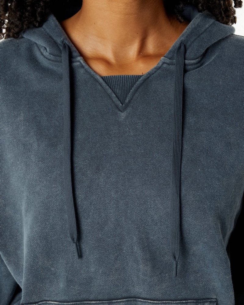 Hanorac Cu Gluga Dama Alphalete Very Terry Albastri | 312096-LPA