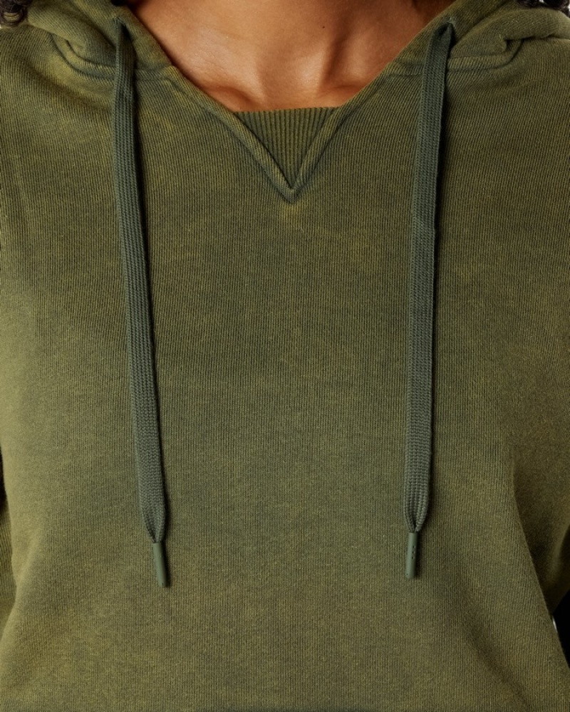 Hanorac Cu Gluga Dama Alphalete Very Terry Verzi | 310825-ZOH