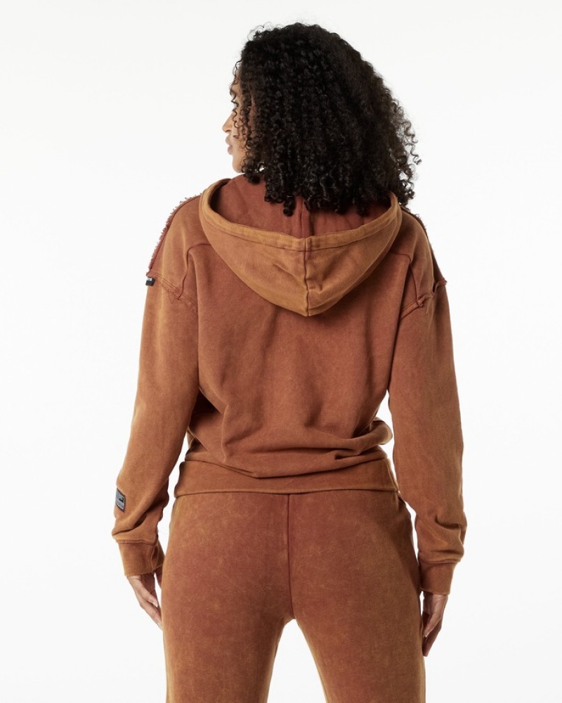Hanorac Cu Gluga Dama Alphalete Very Terry Maro | 036927-OGT