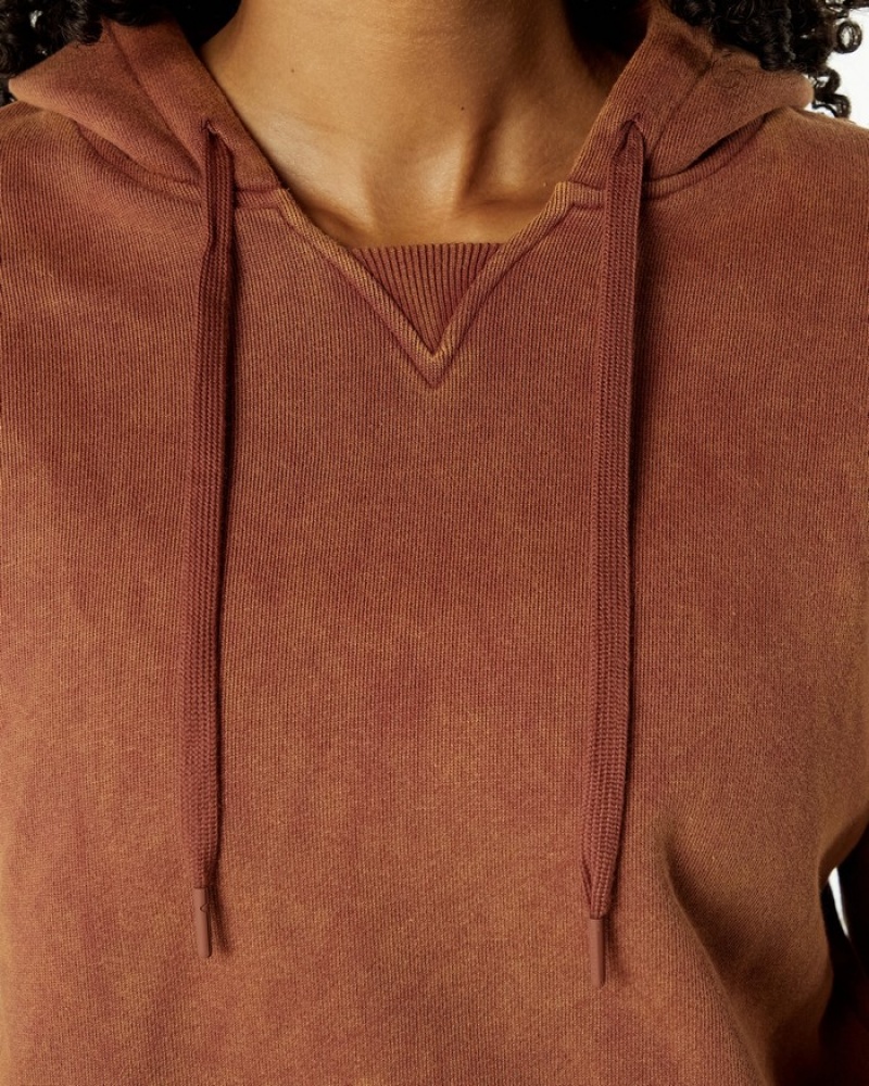Hanorac Cu Gluga Dama Alphalete Very Terry Maro | 036927-OGT