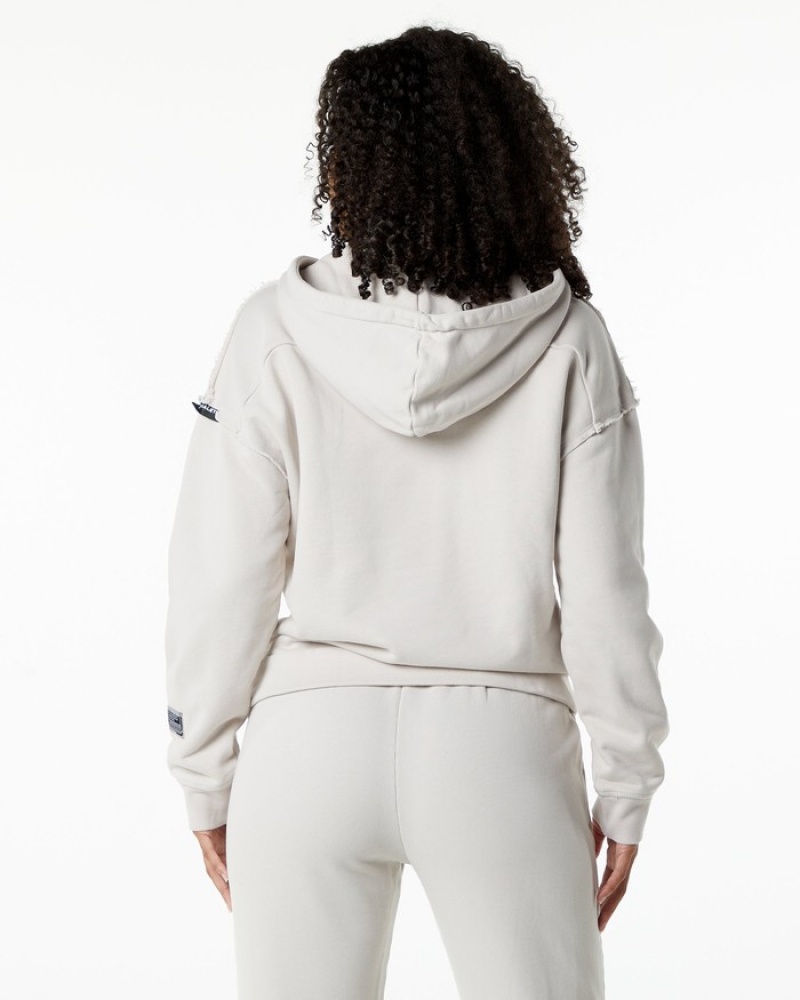Hanorac Cu Gluga Dama Alphalete Very Terry Albi | 214890-IDH