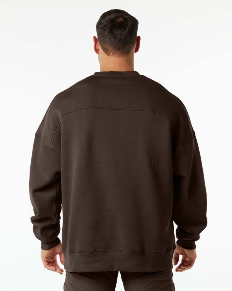 Hanorace Barbati Alphalete Clasici Crew Maro | 704682-SXV