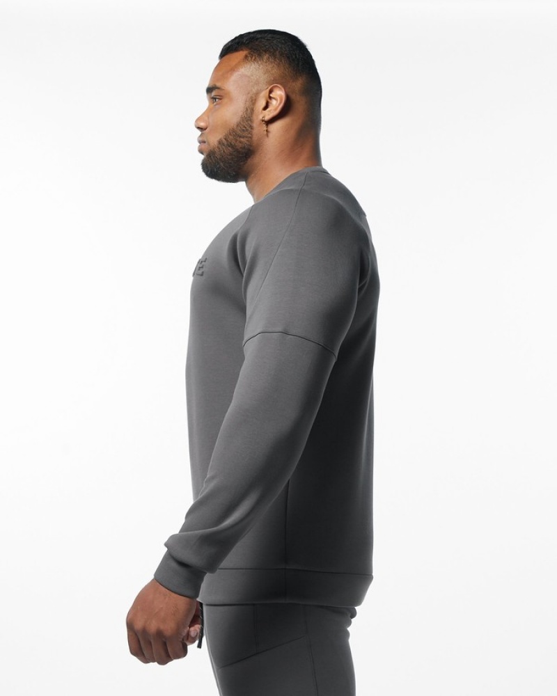 Hanorace Barbati Alphalete ELMTS Crewneck Gri | 184932-HNW