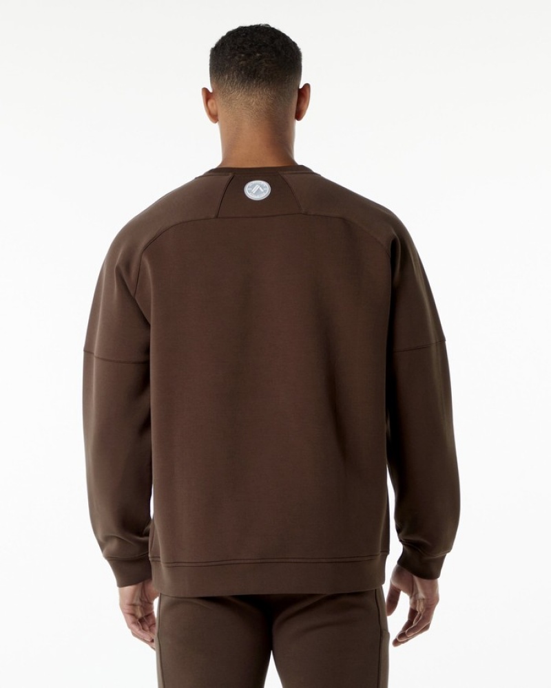 Hanorace Barbati Alphalete ELMTS Crewneck Maro | 936124-QKX