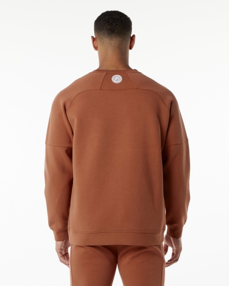 Hanorace Barbati Alphalete ELMTS Crewneck Rosii Inchis | 269130-SHZ