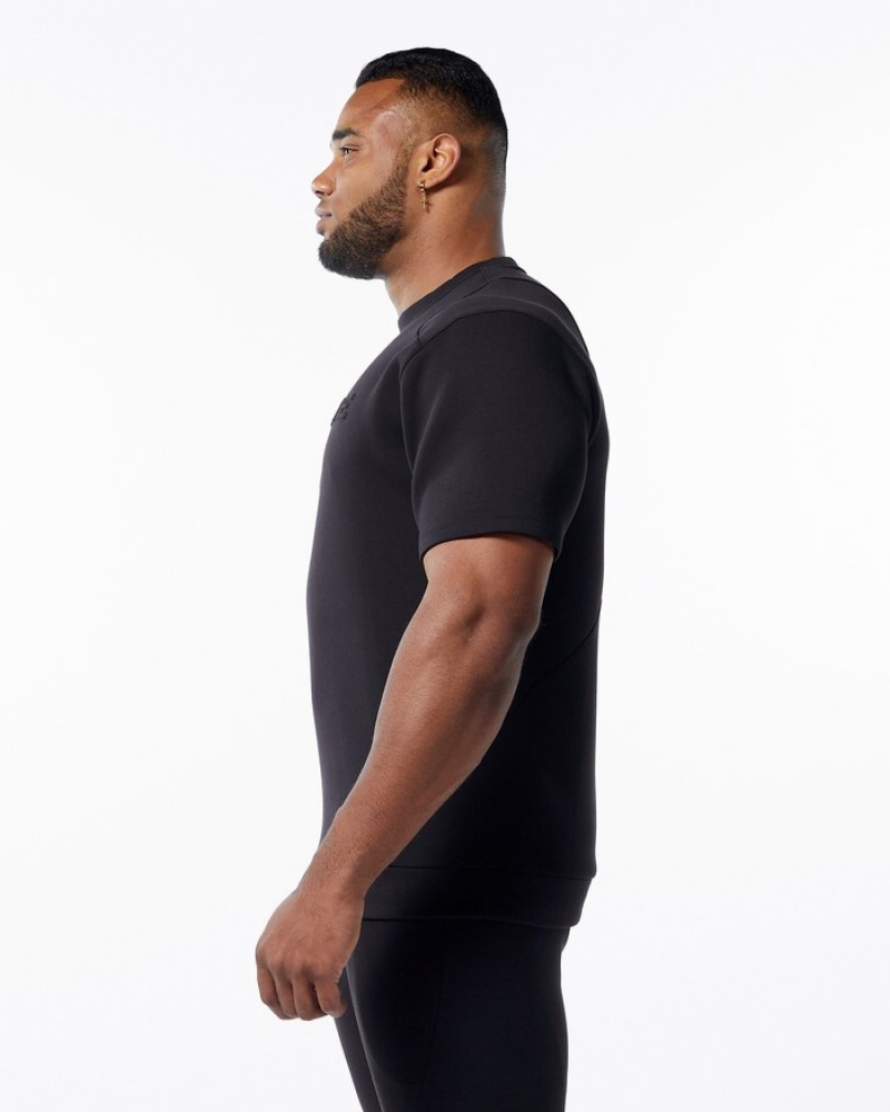 Hanorace Barbati Alphalete ELMTS Half Sleeve Pullover Negrii | 940561-DPK