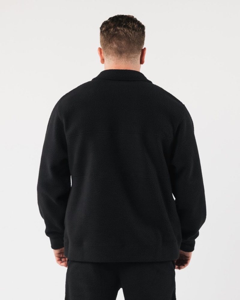 Hanorace Barbati Alphalete King Quarter Zip Negrii | 167593-DNV