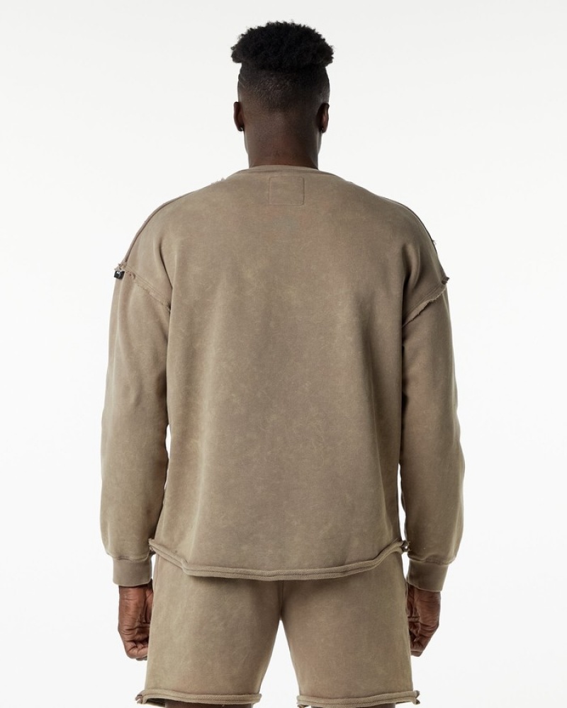 Hanorace Barbati Alphalete Very Terry Pullover Gri | 601258-TZD