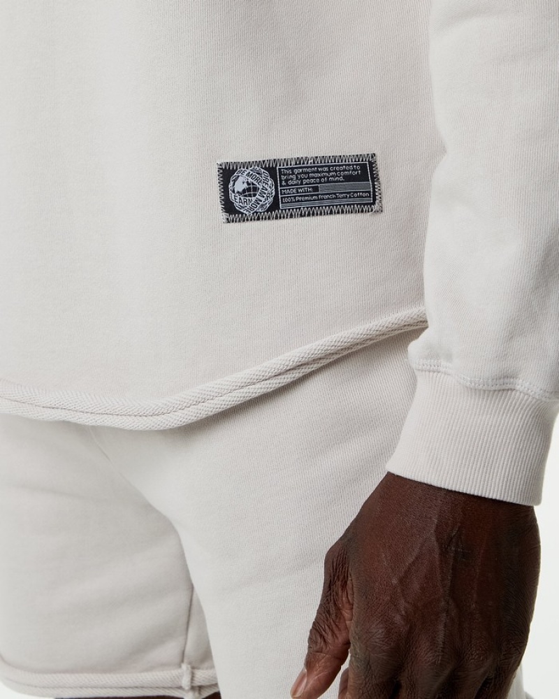 Hanorace Barbati Alphalete Very Terry Pullover Albi | 482067-WTM