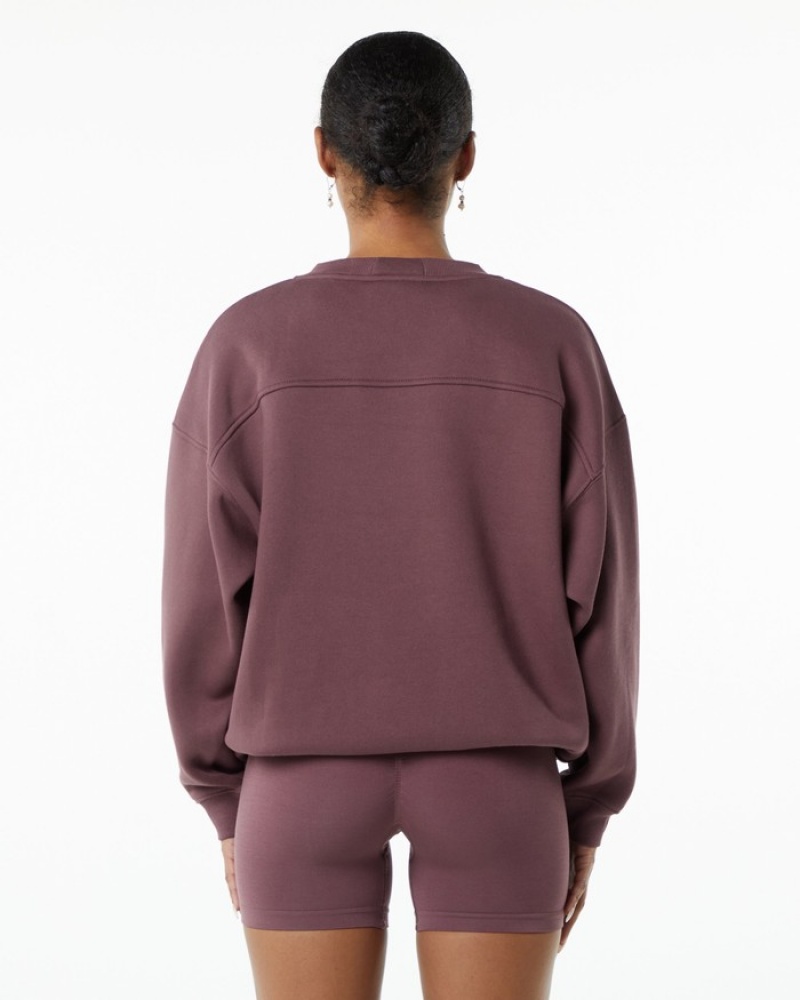 Hanorace Dama Alphalete Clasici Crew Violet | 842596-NQX