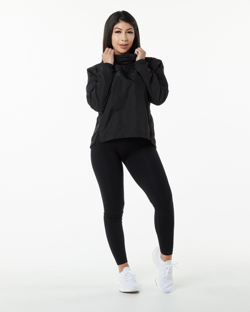 Hanorace Dama Alphalete Endure Pullover Negrii | 614570-OFN