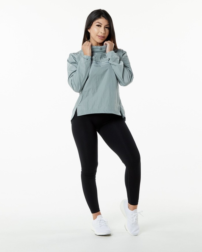 Hanorace Dama Alphalete Endure Pullover Gri Albastri | 690278-UCG