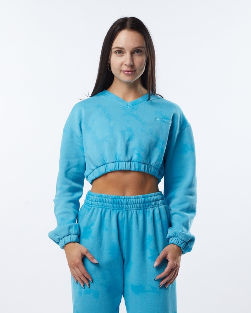 Hanorace Dama Alphalete HCTS Albastri | 420631-VMZ