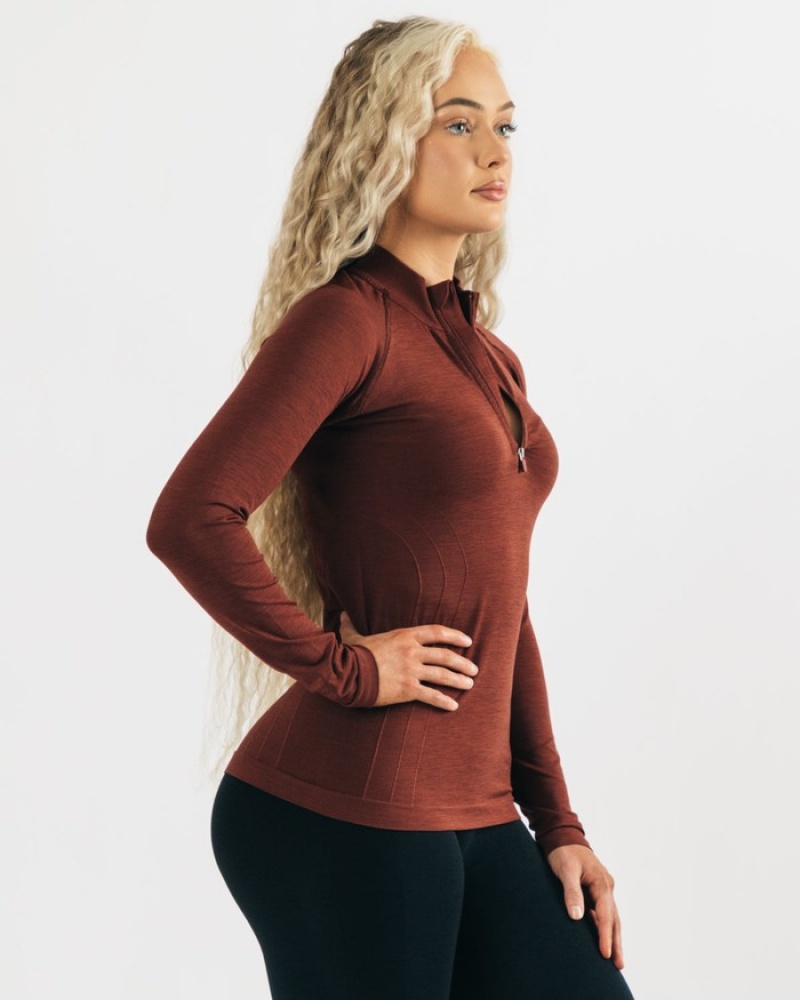 Hanorace Dama Alphalete Seamless Pullover Cupru | 365241-VXH