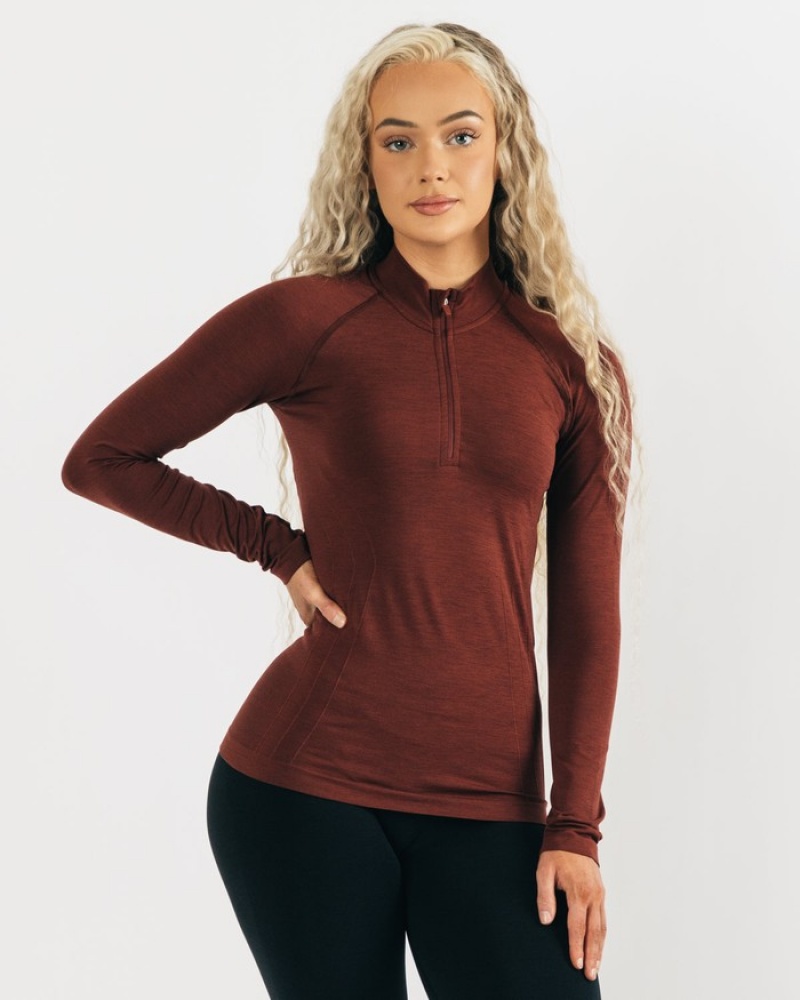 Hanorace Dama Alphalete Seamless Pullover Cupru | 365241-VXH