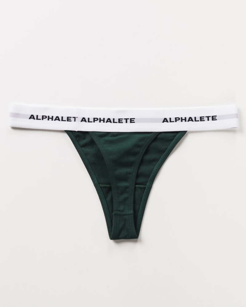 Lenjerie Dama Alphalete Acute Verzi | 182096-QUW