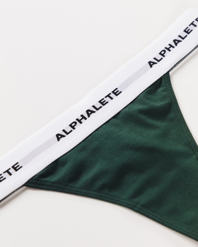 Lenjerie Dama Alphalete Acute Verzi | 182096-QUW