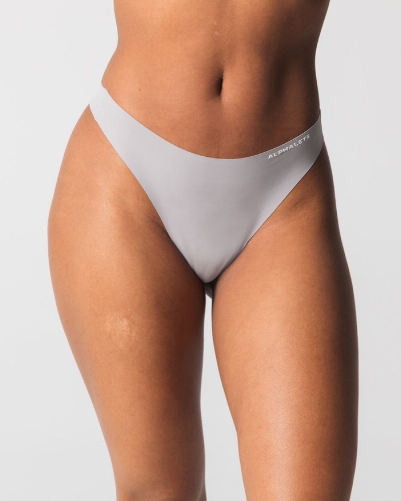 Lenjerie Dama Alphalete Seamless 3pk Gri Bleumarin Negrii | 097843-PWC