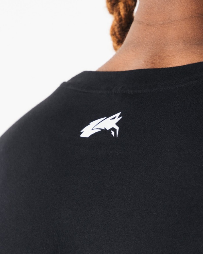 Maiouri Barbati Alphalete Brushed Wolf Head Muscle Negrii | 425093-ONW