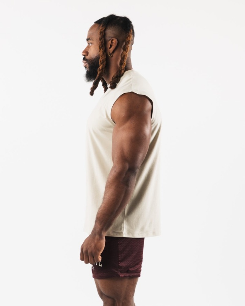 Maiouri Barbati Alphalete Brushed Wolf Head Muscle Albi | 609812-CFT