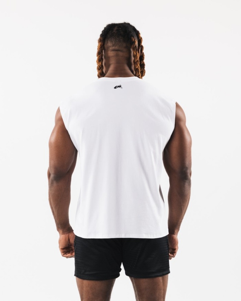 Maiouri Barbati Alphalete Brushed Wolf Head Muscle Albi | 317492-ZOP