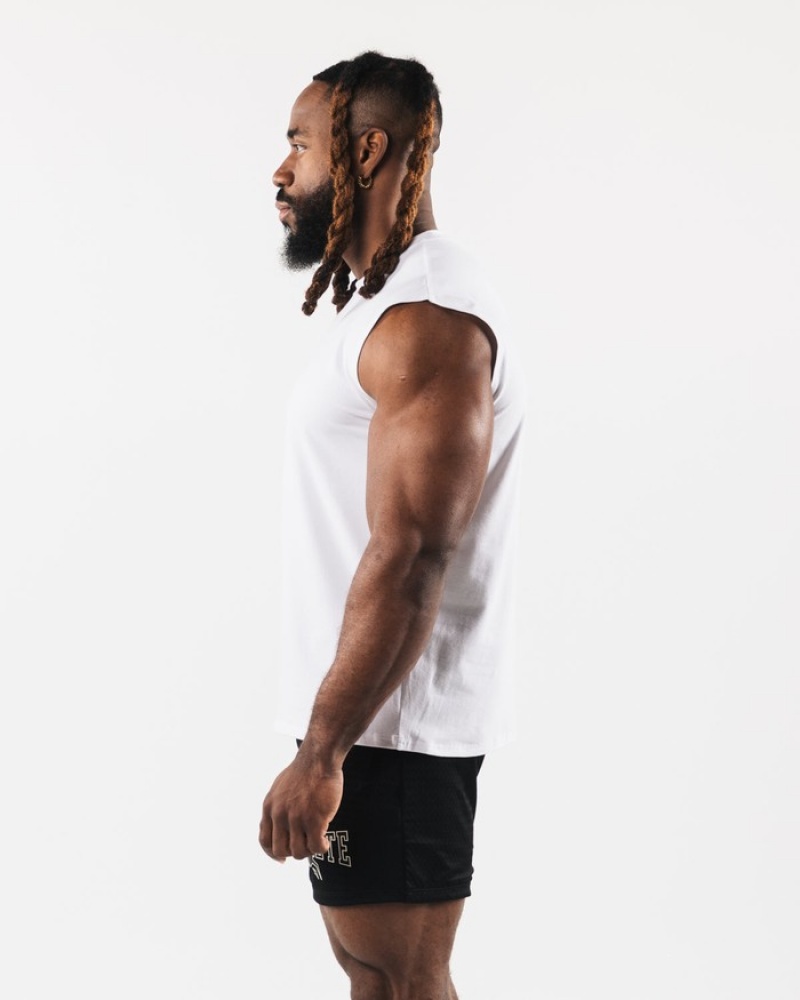 Maiouri Barbati Alphalete Brushed Wolf Head Muscle Albi | 317492-ZOP