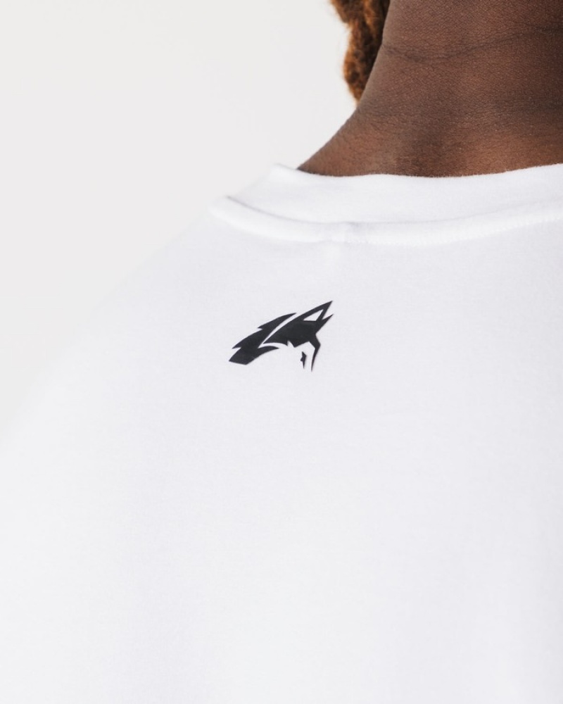 Maiouri Barbati Alphalete Brushed Wolf Head Muscle Albi | 317492-ZOP