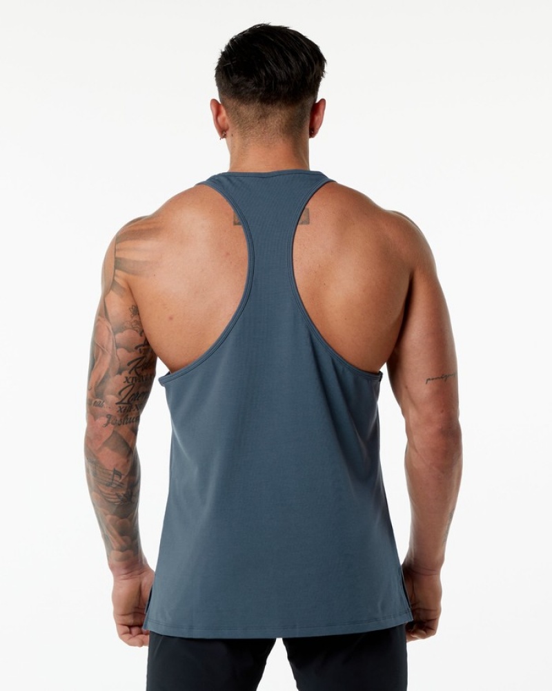 Maiouri Barbati Alphalete Emblem Stringer Albastri | 195067-DBH