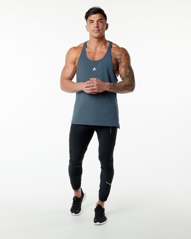 Maiouri Barbati Alphalete Emblem Stringer Albastri | 195067-DBH