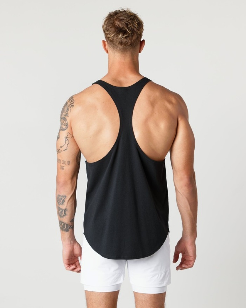 Maiouri Barbati Alphalete Heavy Bumbac Core Stringer Negrii | 920643-YCP