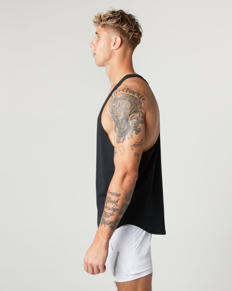 Maiouri Barbati Alphalete Heavy Bumbac Core Stringer Negrii | 920643-YCP