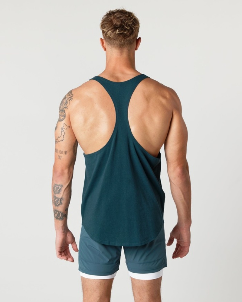 Maiouri Barbati Alphalete Heavy Bumbac Core Stringer Albastri | 728306-IZR