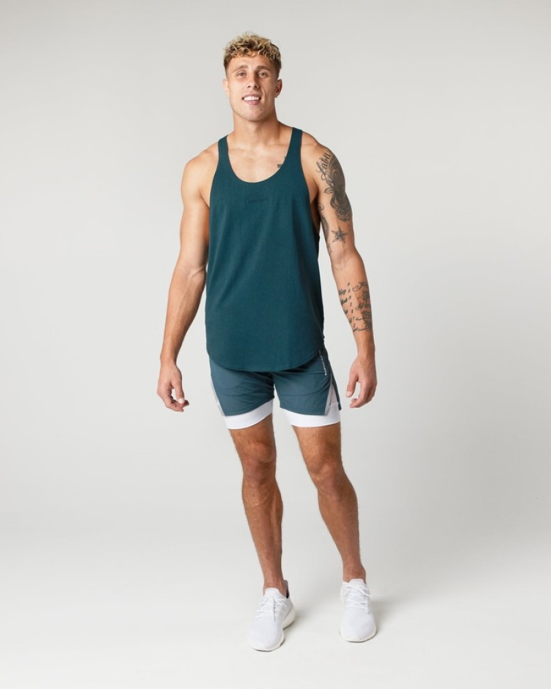 Maiouri Barbati Alphalete Heavy Bumbac Core Stringer Albastri | 728306-IZR