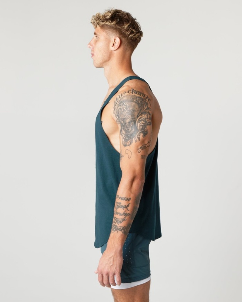 Maiouri Barbati Alphalete Heavy Bumbac Core Stringer Albastri | 728306-IZR
