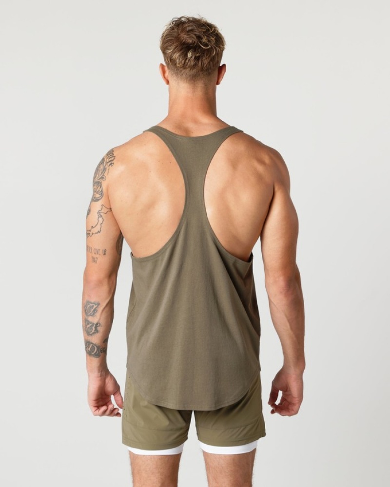 Maiouri Barbati Alphalete Heavy Bumbac Core Stringer Masline Verzi | 539701-YER