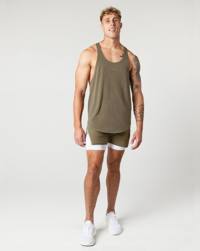 Maiouri Barbati Alphalete Heavy Bumbac Core Stringer Masline Verzi | 539701-YER