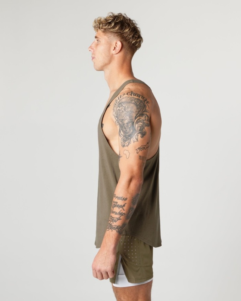 Maiouri Barbati Alphalete Heavy Bumbac Core Stringer Masline Verzi | 539701-YER