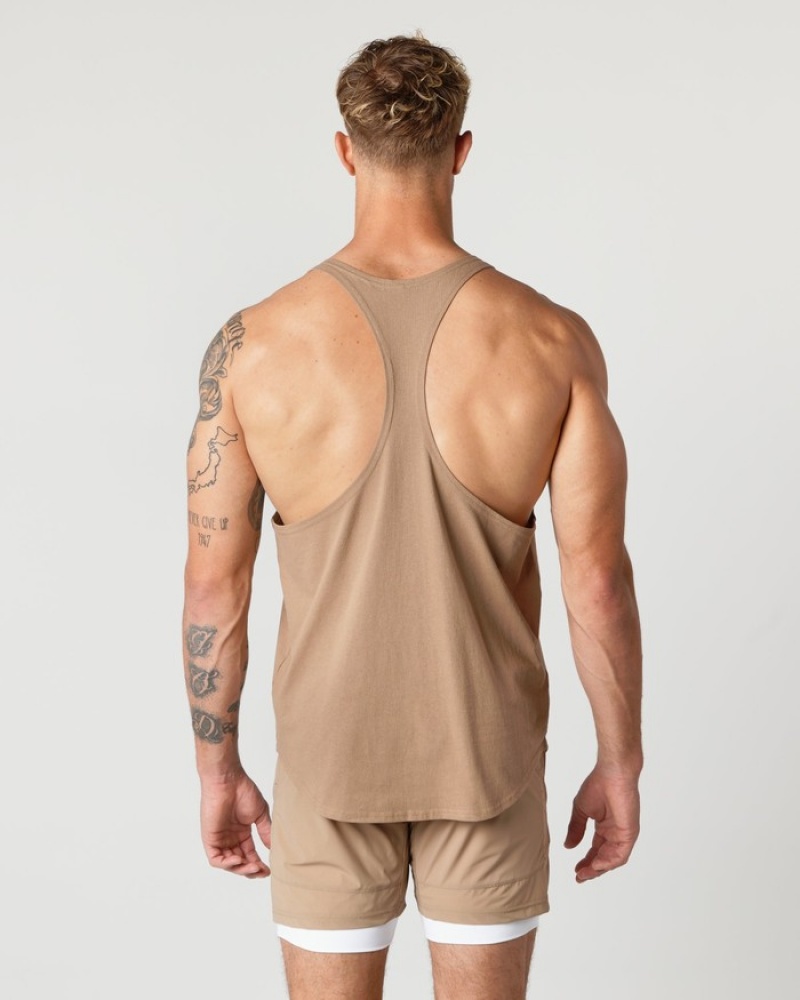 Maiouri Barbati Alphalete Heavy Bumbac Core Stringer Gri | 753691-KWT