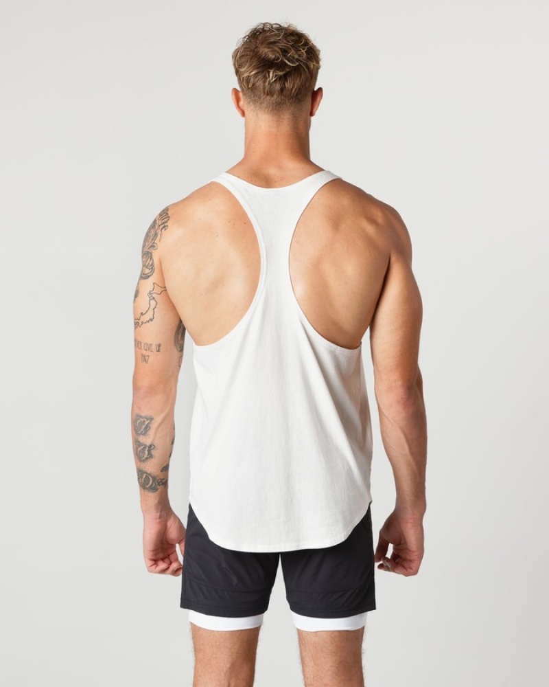Maiouri Barbati Alphalete Heavy Bumbac Core Stringer Albi | 139678-MBG