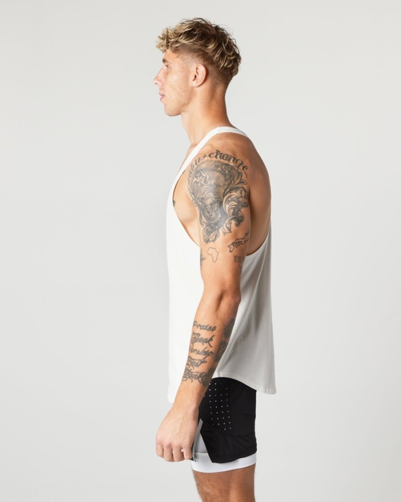 Maiouri Barbati Alphalete Heavy Bumbac Core Stringer Albi | 139678-MBG